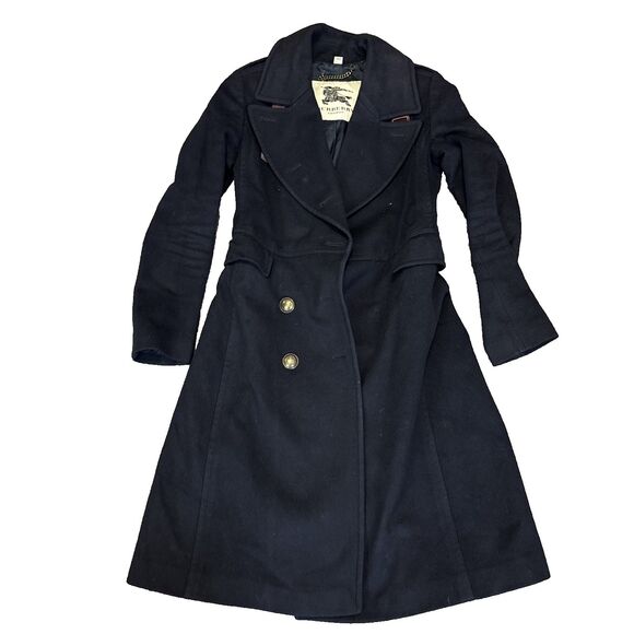 Burberry Brit Cashmere wool coat (missing Buttons) See All Photos -Made Bosnia - Picture 1 of 16